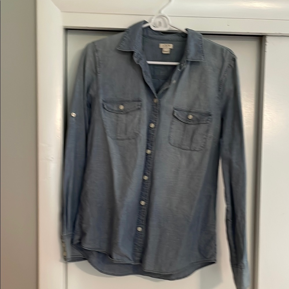 J. Crew Chambray Casual Button Down Shirt